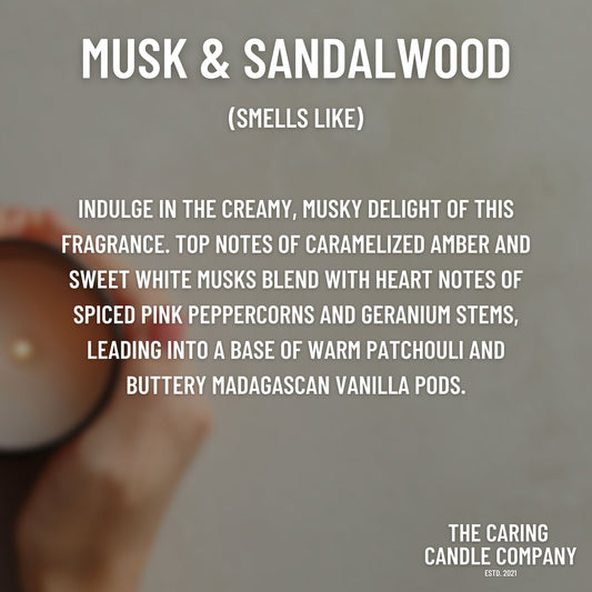 Musk & Sandalwood - The Caring Candle Company